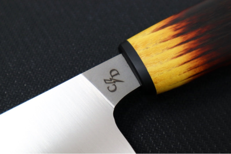 Corey Dunlap Custom Knives - 6" Petty Knife - Western Styled Charred Osage Handle ZC00062876