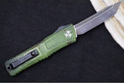 Microtech Combat Troodon OTF Gen III Outbreak - Darkwash Finish / Tanto Blade / Outbreak Cerakoted Aluminum Handle - 1144-1OBDS - Northwest Knives