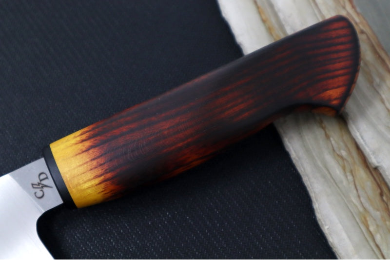 Corey Dunlap Custom Knives - 8.5" Chef's Knife - Western Chef Styled Osage Handle ZC00062877