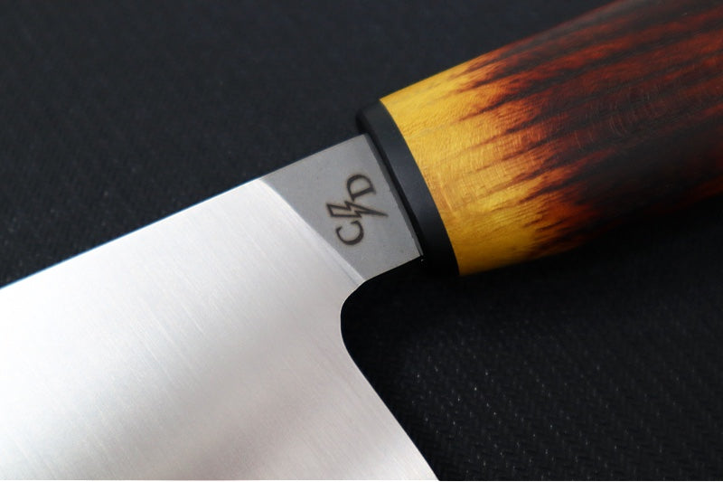 Corey Dunlap Custom Knives - 8.5" Chef's Knife - Western Chef Styled Osage Handle ZC00062877