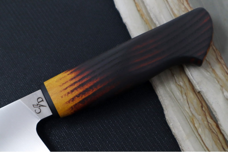 Corey Dunlap Custom Knives - 8.5" Chef's Knife - Western Chef Styled Osage Handle ZC00062878