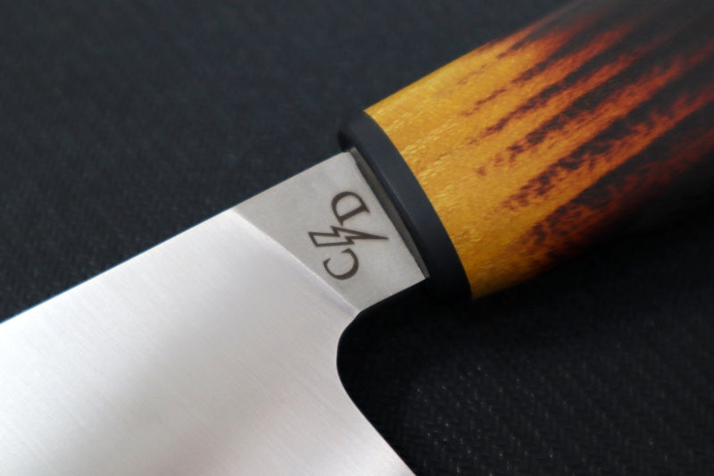 Corey Dunlap Custom Knives - 8.5" Chef's Knife - Western Chef Styled Osage Handle ZC00062878