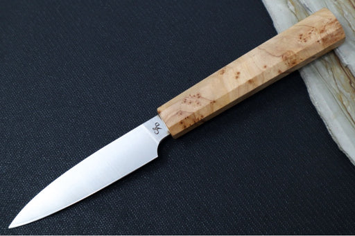Corey Dunlap Custom Knives - Inazuma 3.5" Paring Knife - Octagon Styled Thuya Handle ZC00062879 - Northwest Knives
