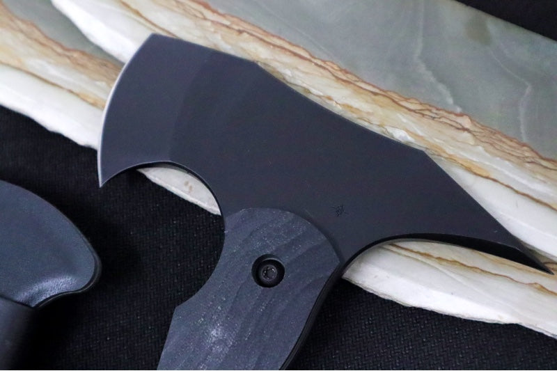 Toor Knives Tomahawk - Socom Black KG Gunkote Finished Blade / D2 Steel / Black G-10 Handle / Kydex Sheath 850049642552