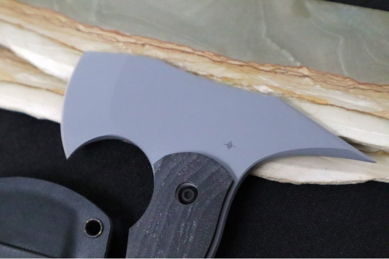 Toor Knives Tomahawk - Phantom Grey KG Gunkote Finished Blade / D2 Steel / Black G-10 Handle / Kydex Sheath 850049642569