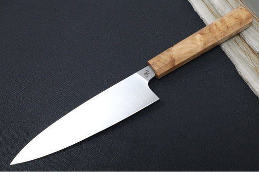 Corey Dunlap Custom Knives - Inazuma 6" Petty Knife - Octagonal Thuya Wood Handle ZC00062882 - Northwest Knives