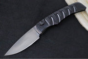 Piranha Knives Paradox - Black Anodized Aluminum Handle / Drop Point Blade / Black Finish / 154-CM Steel - Northwest Knives