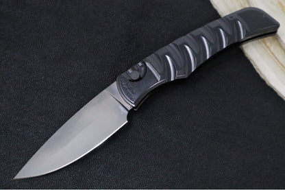 Piranha Knives Paradox - Black Anodized Aluminum Handle / Drop Point Blade / Black Finish / 154-CM Steel