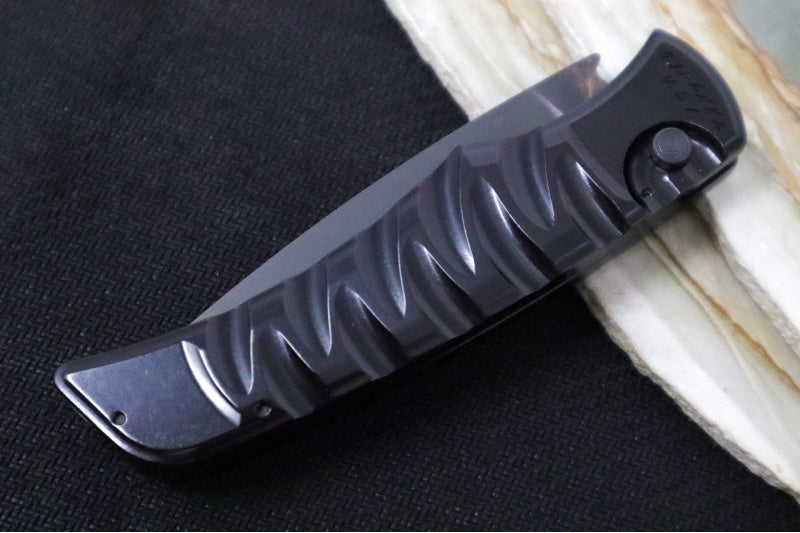 Piranha Knives Paradox - Black Anodized Aluminum Handle / Drop Point Blade / Black Finish / 154-CM Steel