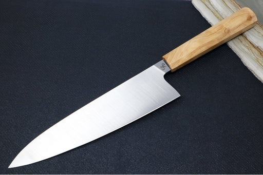 Corey Dunlap Custom Knives - 8.5" Chef's Knife - Octagon Styled Thuya Handle ZC00062886 - Northwest Knives