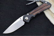 Chris Reeve Knives Small Inkosi NWK Exclusive - Drop Point Blade / CPM-Magnacut Steel / Armor Black Cerakote Handle with Natural Micarta Inlays / Charcoal Lanyard with Bead SIN-1600 - Northwest Knives