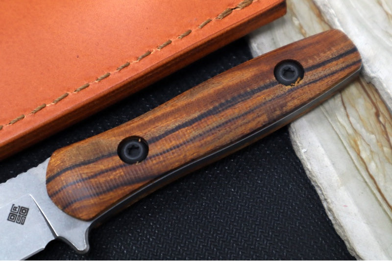 Ocaso Knives Serva - CPM-Magnacut Steel / Stonewashed Finish / Ironwood Handle Scales 70TBR
