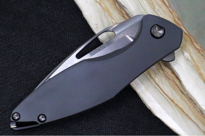 Koenig Arius - DLC Brightwashed Blade with Polished Flats / Smooth DLC Finished Handle / DLC Hardware & Clip & Spacer