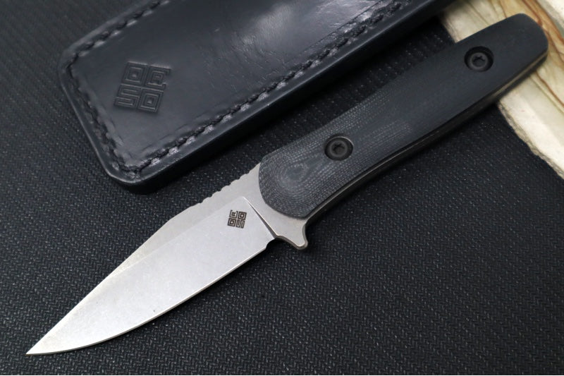 Ocaso Knives Serva - CPM-Magnacut Steel / Stonewashed Finish / Black G-10 Handle Scales #70TBL