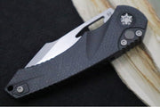Heretic Knives Mini Pariah Manual - Stonewashed Finished Single Edge Blade / CPM-Magnacut Steel / Black Gator Grip Polymer Handle H052-2A - Northwest Knives