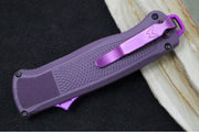 Benchmade 5370GY-06 Shootout OTF - Smoke Grey PVD Coated Blade / CPM-Cruwear Steel / Tanto Style / Dark Purple Grivory Handle - Northwest Knives