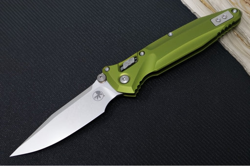 Microtech Socom Delta RAM-LOCK Manual Folder - Stonewashed Finished Blade / OD Green Frag Anodized Aluminum w/ Trim-Grip Handle 159RL-10OD - Northwest Knives