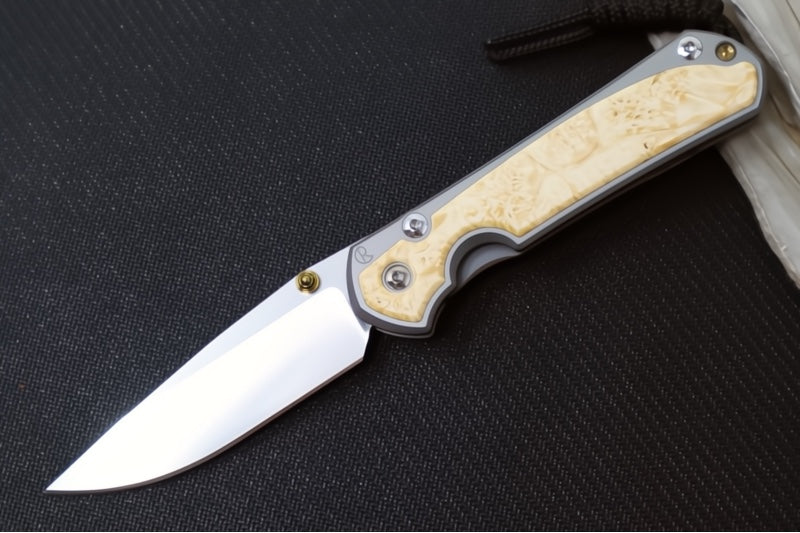 Chris Reeve Knives Small Sebenza 31 - CPM-Magnacut Steel / Polished Drop Point / Box Elder Inlay (A4) S31-1628