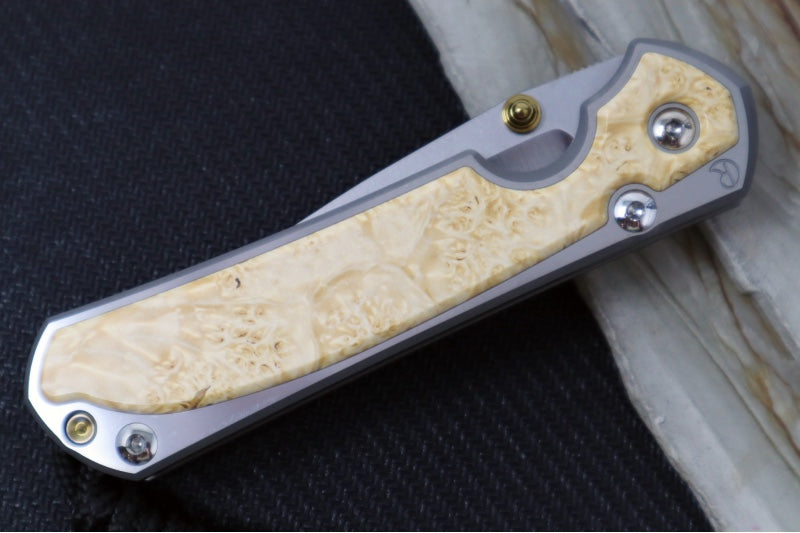 Chris Reeve Knives Small Sebenza 31 - CPM-Magnacut Steel / Polished Drop Point / Box Elder Inlay (A4) S31-1628