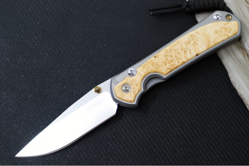 Chris Reeve Knives Small Sebenza 31 - CPM-Magnacut Steel / Polished Drop Point / Box Elder Inlay (A3) S31-1628