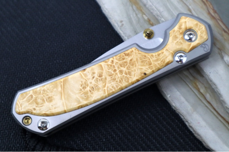 Chris Reeve Knives Small Sebenza 31 - CPM-Magnacut Steel / Polished Drop Point / Box Elder Inlay (A3) S31-1628
