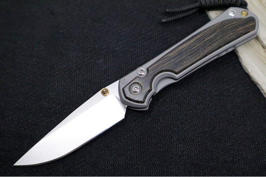 Chris Reeve Knives Small Sebenza 31 - Drop Point Blade in CPM-Magnacut / Bog Oak Inlay (A1)