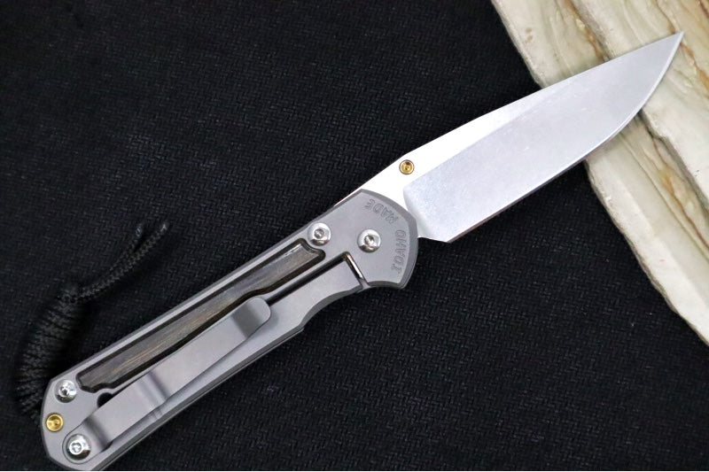 Chris Reeve Knives Small Sebenza 31 - Drop Point Blade in CPM-Magnacut / Bog Oak Inlay (A1)