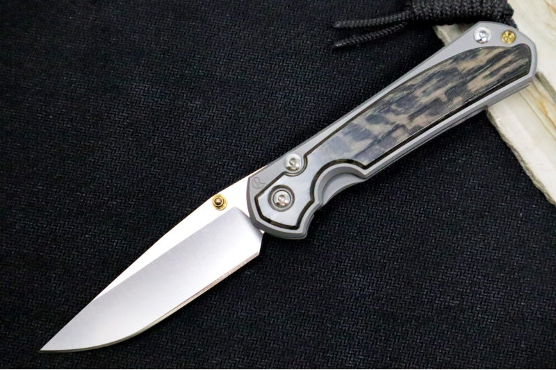 Chris Reeve Knives Small Sebenza 31 - Drop Point Blade in CPM-Magnacut / Bog Oak Inlay (A2)