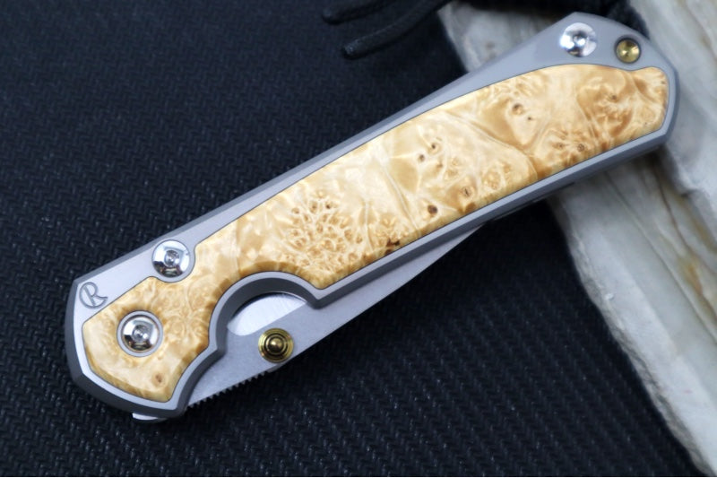 Chris Reeve Knives Small Sebenza 31 - CPM-Magnacut Steel / Polished Drop Point / Box Elder Inlay (A1) S31-1628