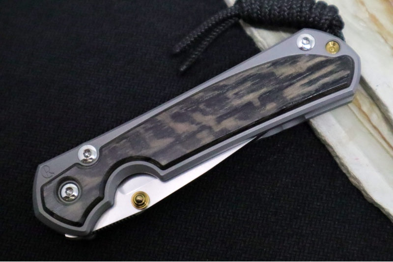 Chris Reeve Knives Small Sebenza 31 - Drop Point Blade in CPM-Magnacut / Bog Oak Inlay (A2)