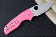Spyderco Lil Native Lockback Lightweight - Pink FRN / BD1N Steel / Leaf Blade C230PPN - Northwest Knives