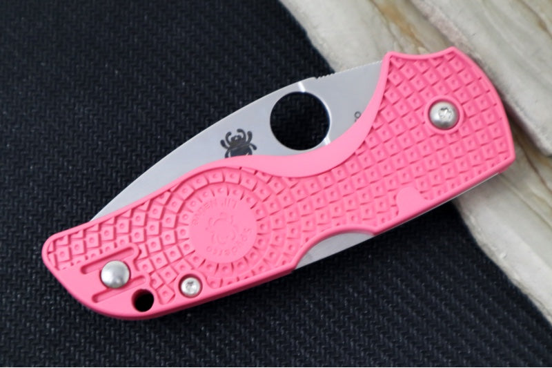 Spyderco Lil Native Lockback Lightweight - Pink FRN / BD1N Steel / Leaf Blade C230PPN - Northwest Knives