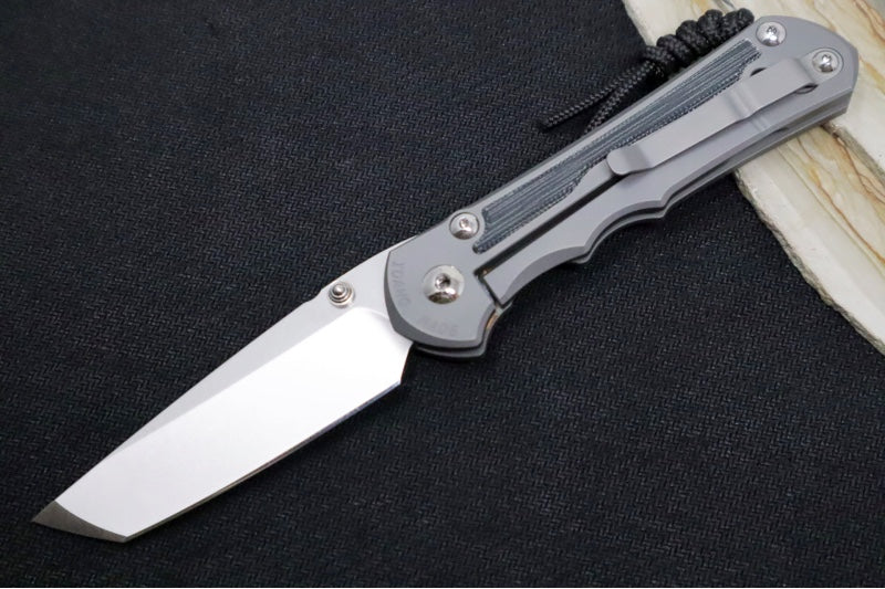 Chris Reeve Knives Large Inkosi LEFT HAND - Tanto - Black Canvas Micarta - Glass Blasted LIN-1133