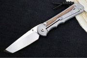 Chris Reeve Knives Large Inkosi LEFT HAND - Tanto - Natural Canvas Micarta - Glass Blasted LIN-1135 - Northwest Knives