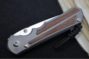 Chris Reeve Knives Large Inkosi LEFT HAND - Tanto - Natural Canvas Micarta - Glass Blasted LIN-1135 - Northwest Knives