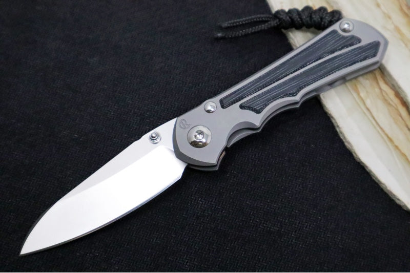 Chris Reeve Knives Small Inkosi Glass Blasted - Black Micarta Inlays / CPM-Magnacut Steel / Insingo Blade SIN-1124 - Northwest Knives