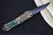 Heretic Knives Manticore E OTF - Black DLC Finish / Bowie Blade / A10 Edition Grenade Grip Anodized Aluminum Handle H026BF-6A-A10 - Northwest Knives