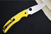 Spyderco Native Chief Salt - Drop Point Blade / Satin Finish / Yellow FRN Handle Scales / CPM-Magnacut Steel C244PYL - Northwest Knives