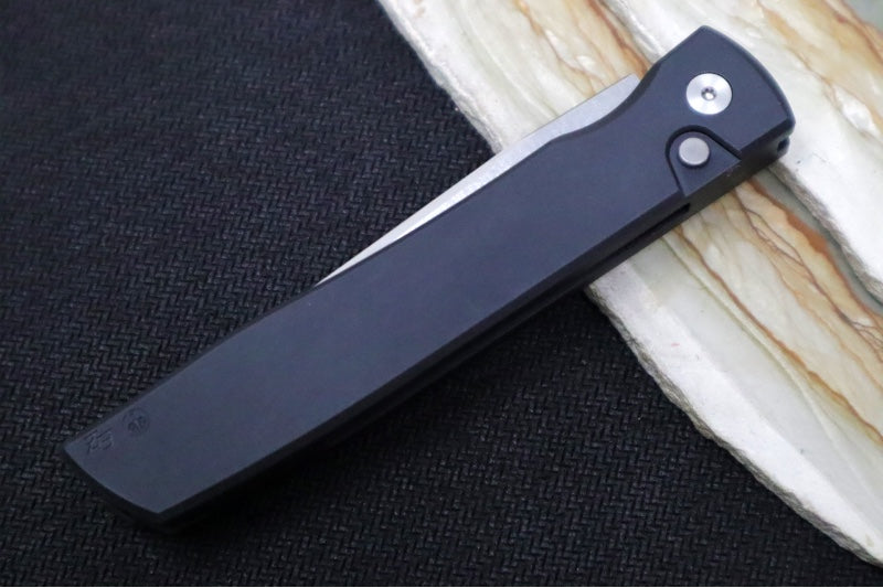 Boker Trapper US Auto - Black Anodized Aluminum Handle / CPM-Magnacut Steel 110074