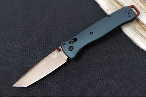 Benchmade 537FE-2601 Bailout - CPM-S90V Steel / Tanto Blade / FDE PVD Battlewashed Finish / Tagia Green Anodized Aluminum - Northwest Knives