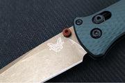 Benchmade 537FE-2601 Bailout - CPM-S90V Steel / Tanto Blade / FDE PVD Battlewashed Finish / Tagia Green Anodized Aluminum - Northwest Knives