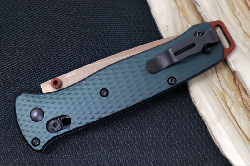 Benchmade 537FE-2601 Bailout - CPM-S90V Steel / Tanto Blade / FDE PVD Battlewashed Finish / Tagia Green Anodized Aluminum - Northwest Knives