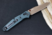 Benchmade 940FE-2601 Osborne - CPM-S90V Steel / Reverse Tanto Blade / FDE PVD Battlewash Finish / Tagia Green Anodized Aluminum Handle - Northwest Knives