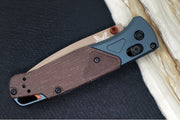 Benchmade 535FE-2602 Bugout - CPM-S90V Steel / Drop Point Blade / FDE PVD Battlewashed Finish / Taiga Green & Brown Canvas Micarta Handle / Burnt Bronze Accents - Northwest Knives