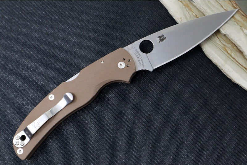 Spyderco Native Chief SPRINT RUN - Brown G-10 Handle / Drop Point Blade / CPM-15V Steel C244GPBN15V - Northwest Knives