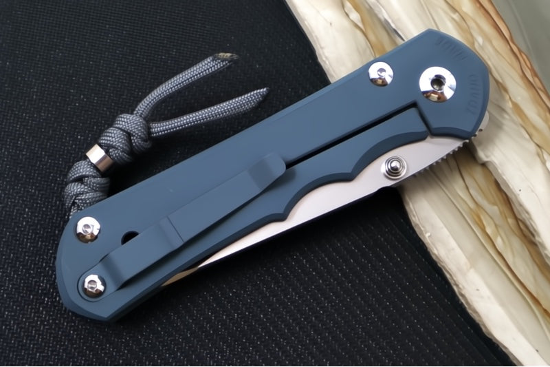 Chris Reeve Knives Large Inkosi NWK Exclusive - Insingo Blade / CPM-Magnacut / Cold War Grey Cerakote Handle / Charcoal Lanyard with Bead LIN-1620