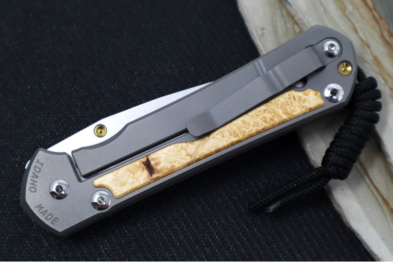 Chris Reeve Large Sebenza 31 - Drop Point Blade / Box Elder Inlay / CPM-Magnacut (A2) L31-1108 - Northwest Knives