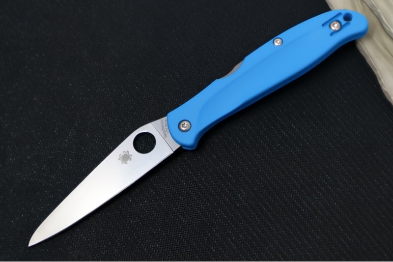 Spyderco Charisma Lockback Lightweight - Blue FRN / CTS-BD1N Steel / Drop Point Blade C259PBL