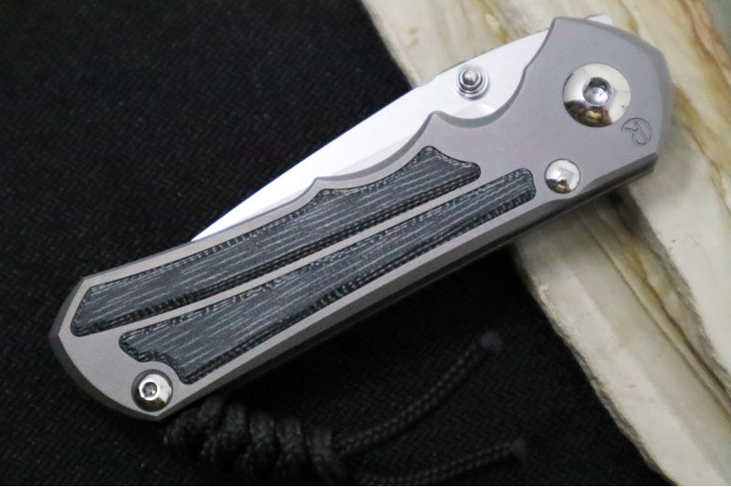 Chris Reeve Knives Small Inkosi Glass Blasted - Black Canvas Micarta Inlays / Drop Point Blade / CPM-Magnacut Steel SIN-1116 - Northwest Knives