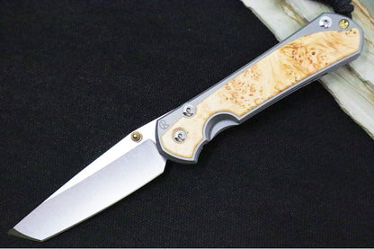 Chris Reeve Large Sebenza 31 - Tanto Blade / Box Elder Inlay / CPM-Magnacut Steel (A1) L31-1132